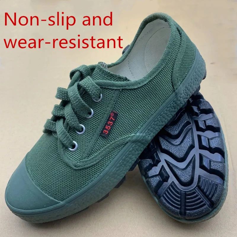 

New Fashion Men's Shoes Nostalgic Army Green Casual Shoes Non-slip Wear-resistant Peasant Shoes Training Shoes Sports Shoes 46