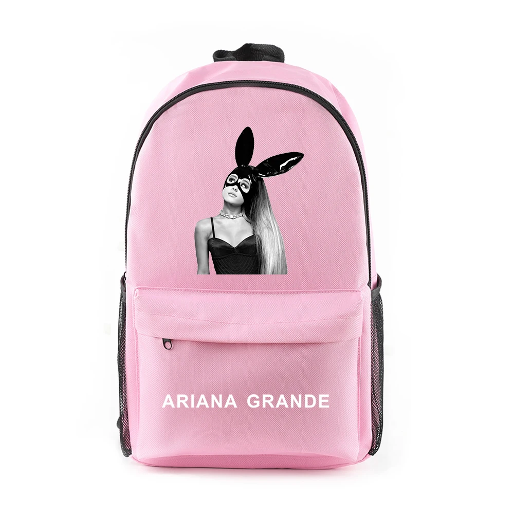 Холщовый Рюкзак на плечо в стиле Харадзюку С Логотипом Ariana Grande, певица на молнии, рюкзак для путешествий в студенческом стиле, пять цветов