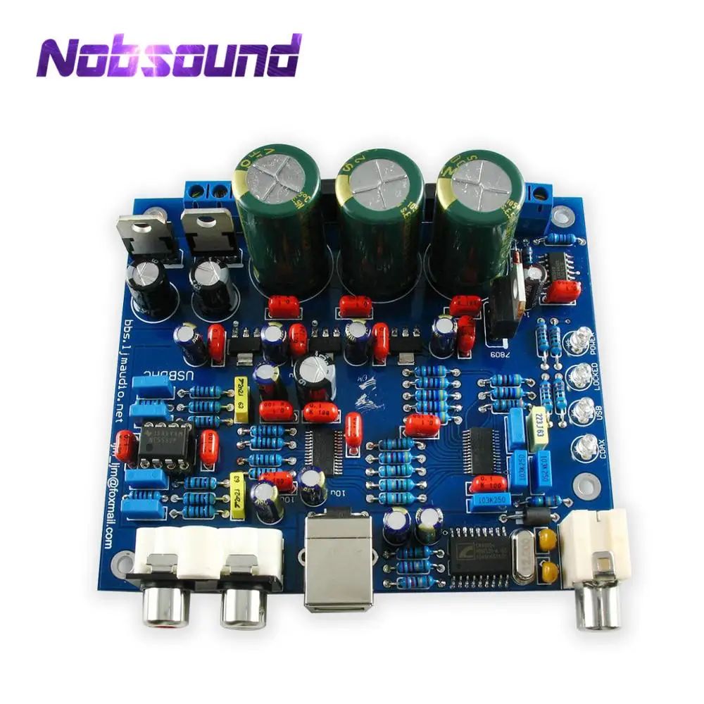 Nobsound CS8416 + CS4398 Коаксиальная USB ЦАП Плата SPDIF декодирующий модуль 32K 192K/24 бит