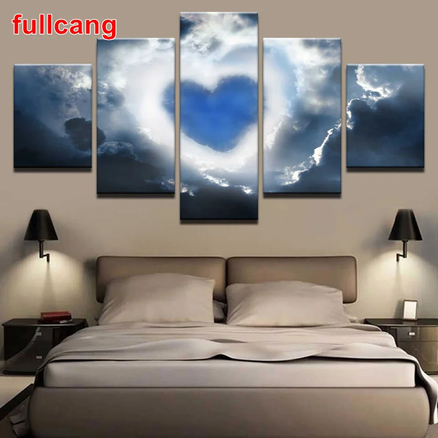 

Набор для алмазной вышивки «сделай сам», мозаика из 5 предметов, абстрактная, любовь, природный пейзаж, квадратная, круглая, украшение для др...