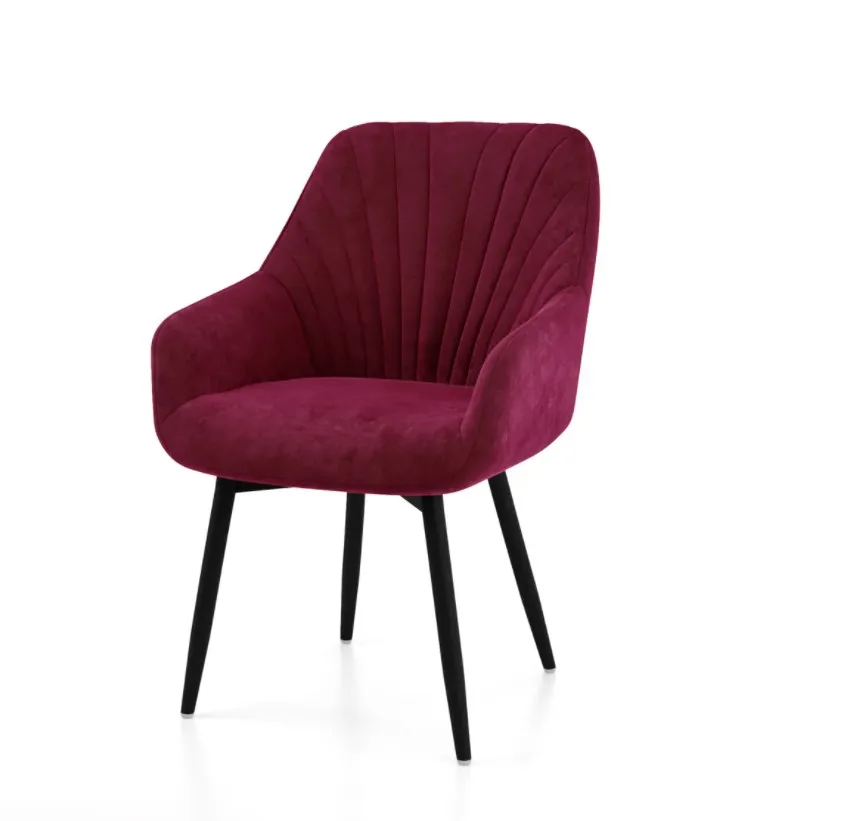 Бархатный обеденный стул с мягкой спинкой современное кресло для отдыха черными