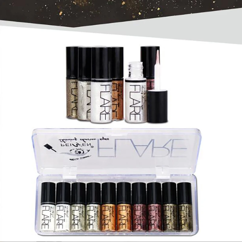 

1Pc Liquid Eyeshadow Waterproof Glitter Makeup Liquid Eyeliner Eyeshadow Metallic Eye Makeup Accessories Eye Cosmetics 5 Colors