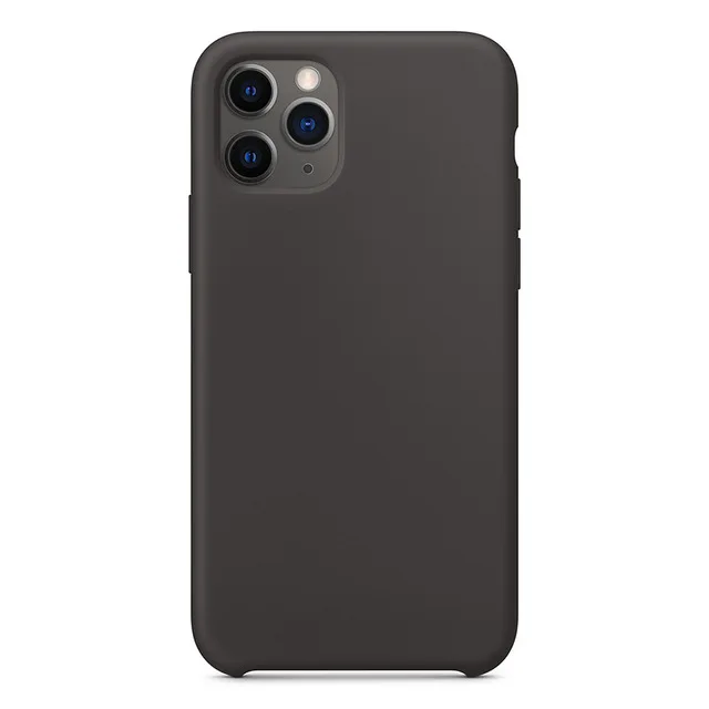 Жидкий силиконовый чехол для iPhone 11 Pro Max TPU+ PC темно-зеленый жидкий силиконовый чехол для iPhone 11 Pro - Цвет: Black Silicone
