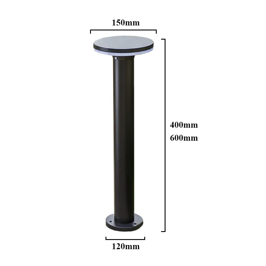 

BEIAIDI 10W Waterproof Led Landscape Lawn Lamp 40/60CM Aluminum Stand Pole Column Lawn Light Outdoor Villa Park Bollards Light