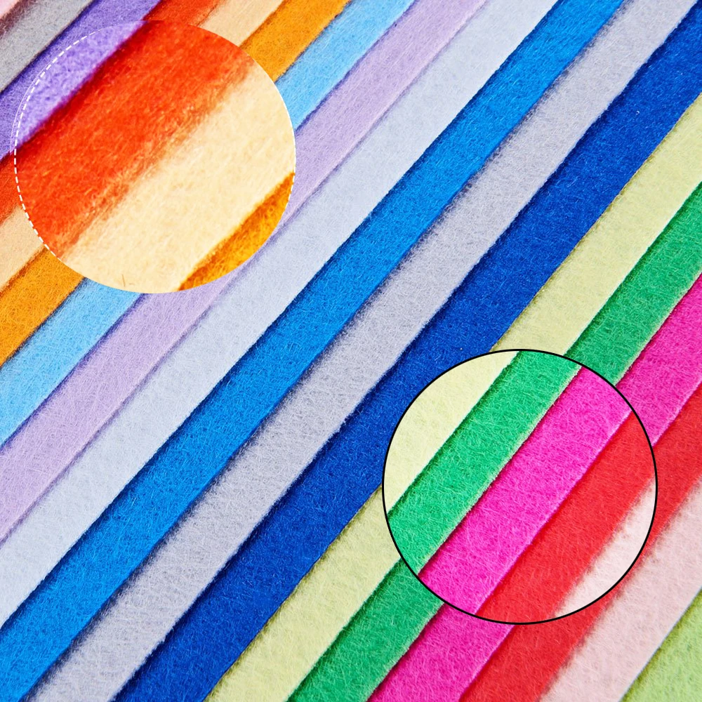 Фетровая ткань 2 шт. нетканый материал 3 мм для рукоделия шитья лоскутного разных