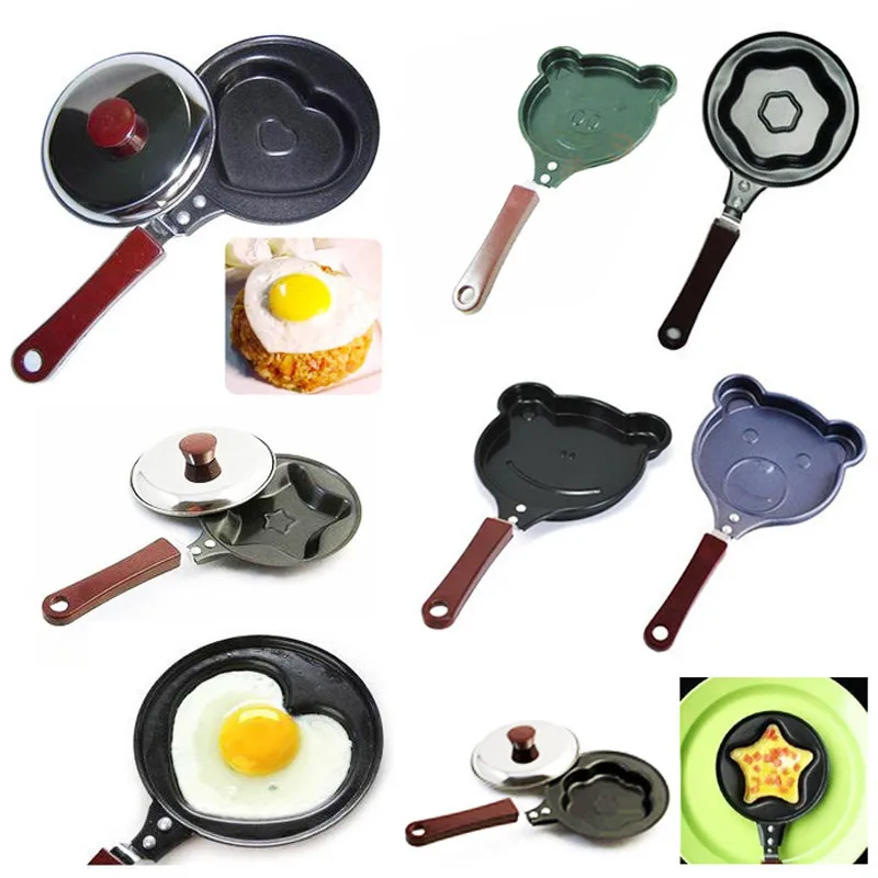 

Non-stick Mini Egg Mould Pans MINI Multi-style DIY Breakfast Love Omelette Pancakes Mold Cast Iron Cookware Kitchen Accessoories