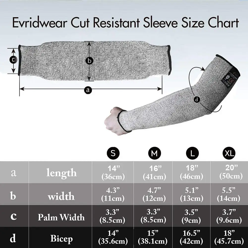 

1Pc Level 5 Anti-Cut Sleeve HPPE Cut Resistant Anti-Puncture Body Protection Arm Sleeve Cover Garden Maintenance Arm Warmers