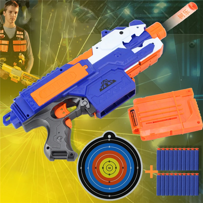 Быстрая доставка и Бесплатная Мягкие пули игрушечный пистолет костюм для