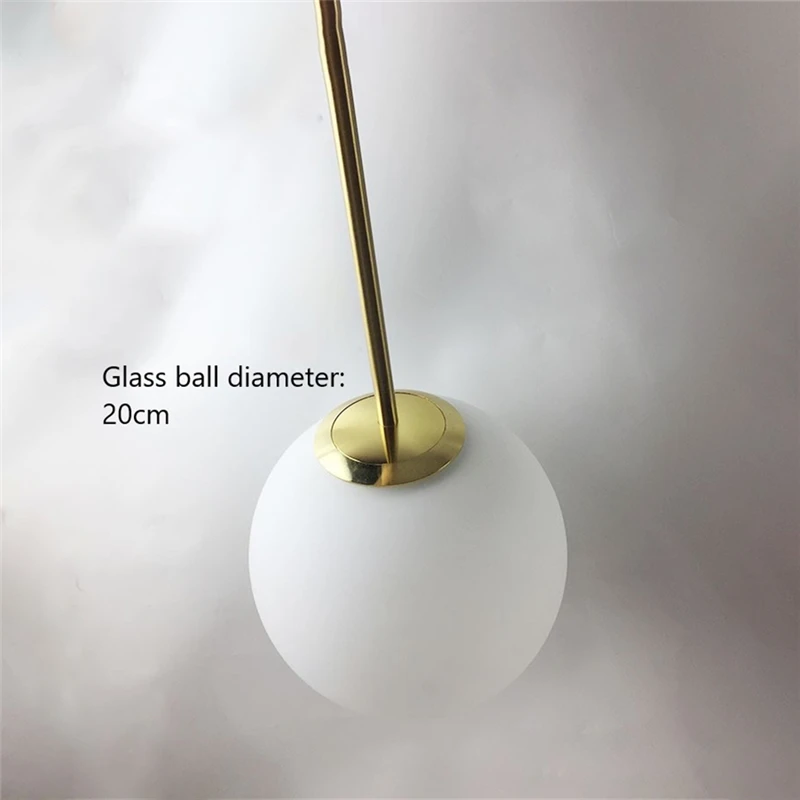 Lámpara colgante de una sola cabeza minimalista, luces simples y modernas, colgante para el salón, pantalla de luz, bola de cristal, accesorio de iluminación de cocina