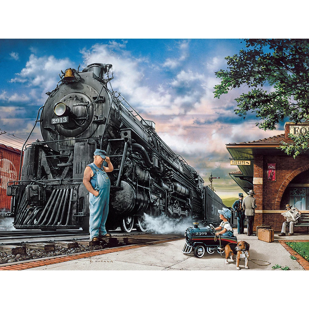 

DUTEY 5D DIY Diamond Painting Landscape Portrait Embroidery Full Set Mosaic Train Cross Stitch Art Gift Home Decoration