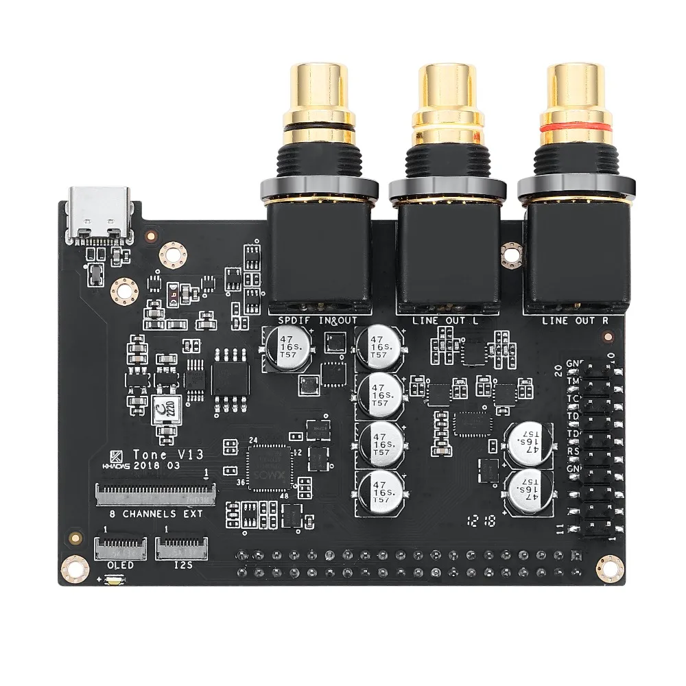 Khadas Tone Board ES9038Q2M USB DAC плата разработки аудио высокого разрешения с XMOS XU208-128-QF48 |