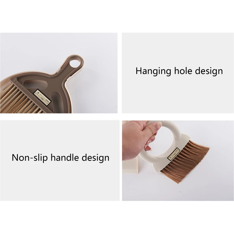 Description Picture 4 of itemConvenient Desktop Hand Broom Brush for Cleaning Table Countertop Kid Pets Hair for Home, Office Small Size Less Space Q1FD