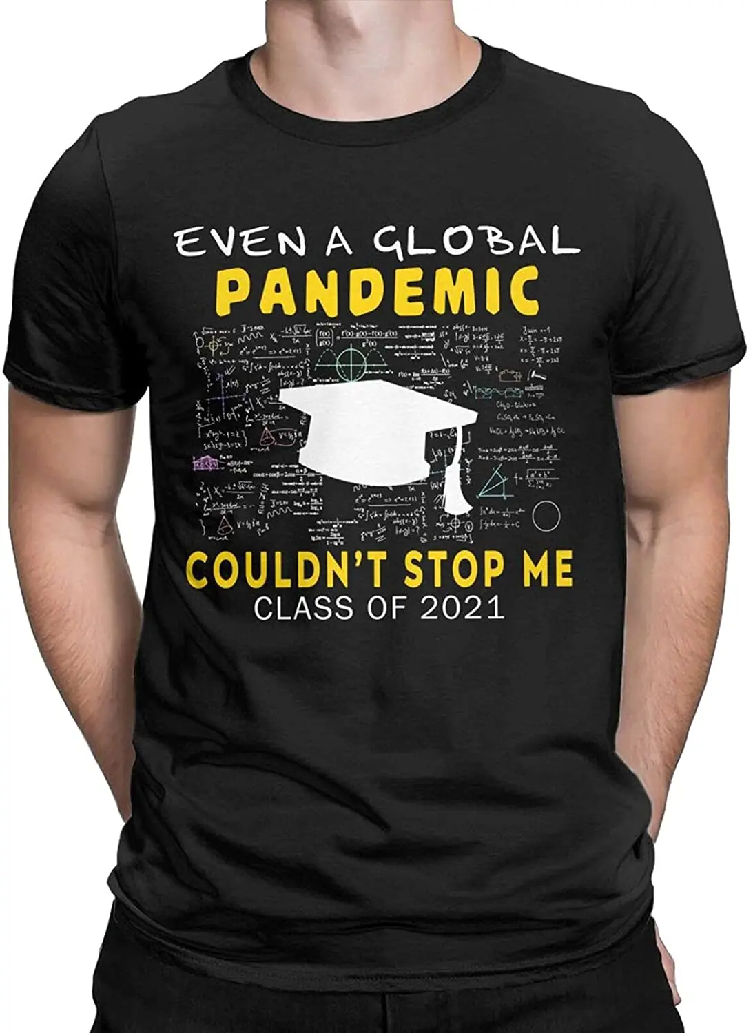 

Summer 2021 Men's T-shirt Bachelor Hat Letter Pattern Printing Casual High-quality Versatile Simple Oversized Men's Clothing