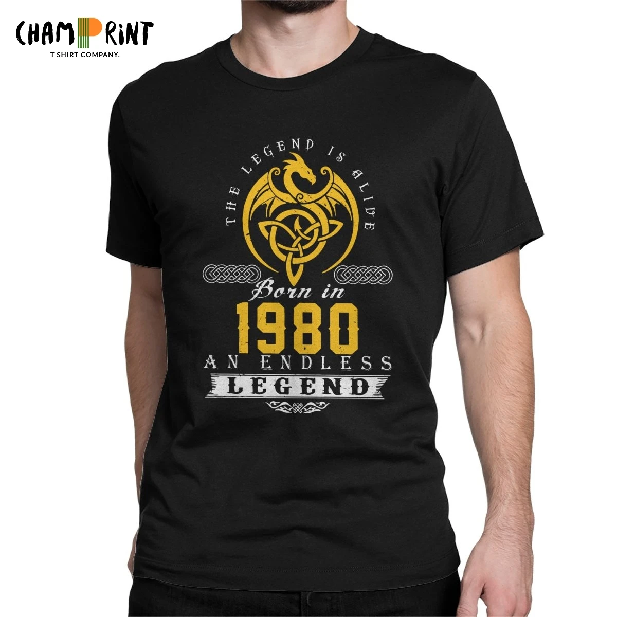 Мужские футболки с надписью The Legend Is Alive 1980 40 лет подарок на день рождения футболка