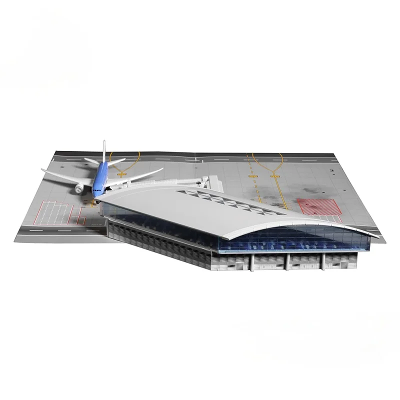 

City Airport Passenger Terminal Building Model Assembly Decoration