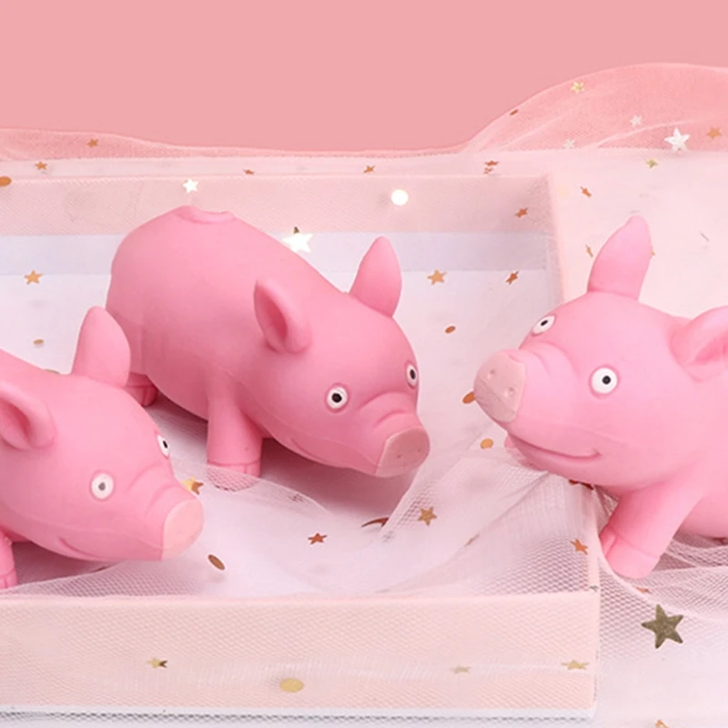 

Sensory Ball Squishy Piggy Ball Practical Joke Toy Interactive Stress Relief Ball Novelty Fidget for Autism Bath 4inch