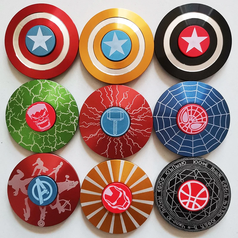 

Fidget Spinner American Captain Fingertip Spinner Toy Children's Decompression Toy Rotating Metal Finger Spinner