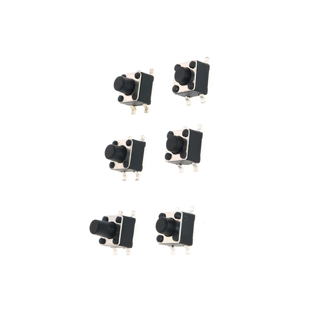 

50PCS/LOT 4.5*4.5mm Tact Switch Push Button Switch Copper 4PIN SMD Micro Switch For TV/home use Button 4.5x4.5x3.8/4.3/5/6-7