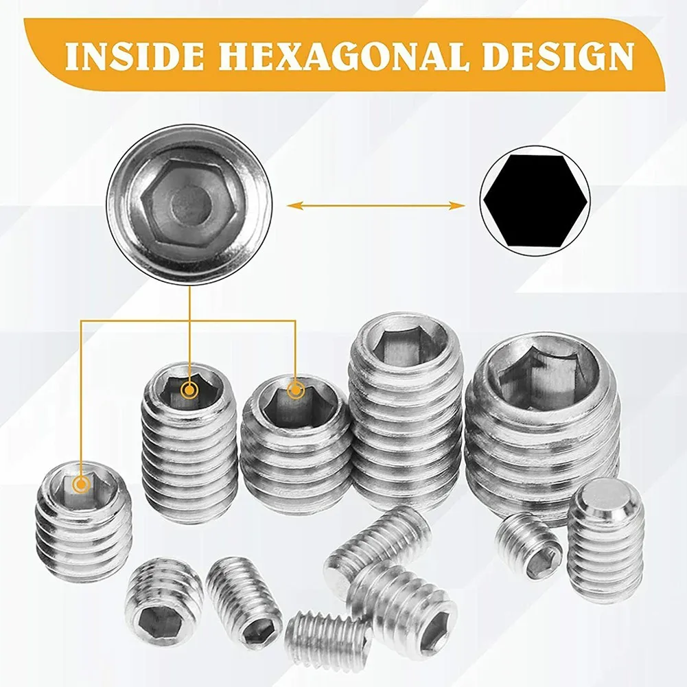 

Hexagon Socket Screws M3 M4 M5 M6 M8 Replacement Stainless Steel 400 Sets Of