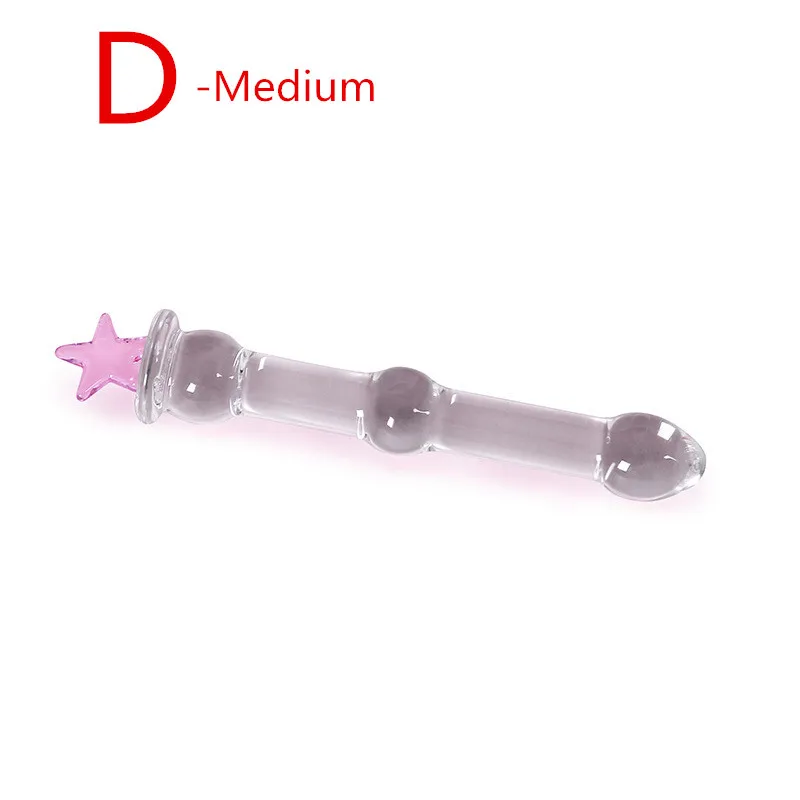 Секс-шоп 7 размеров стеклянные бусины анальные секс-игрушки Хрустальный пенис