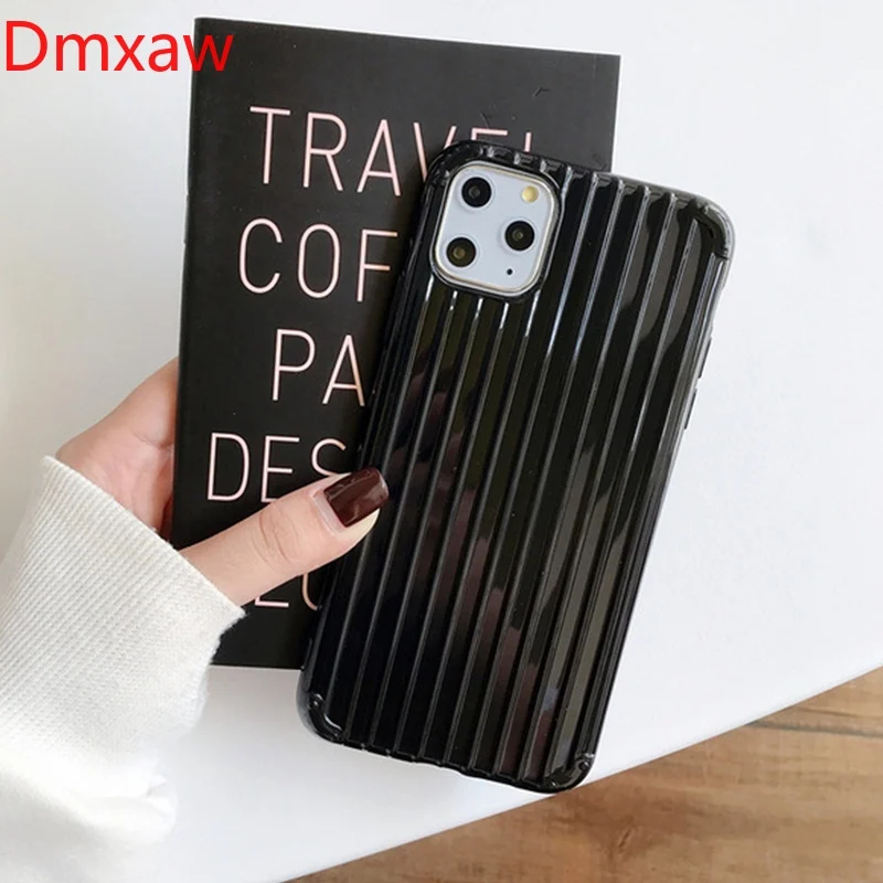 3D Чемодан для iPhone 12 11 Pro Max 12mini XS XR X 8 7 6 6s Plus SE 2020 чехол телефона роскошный мягкий