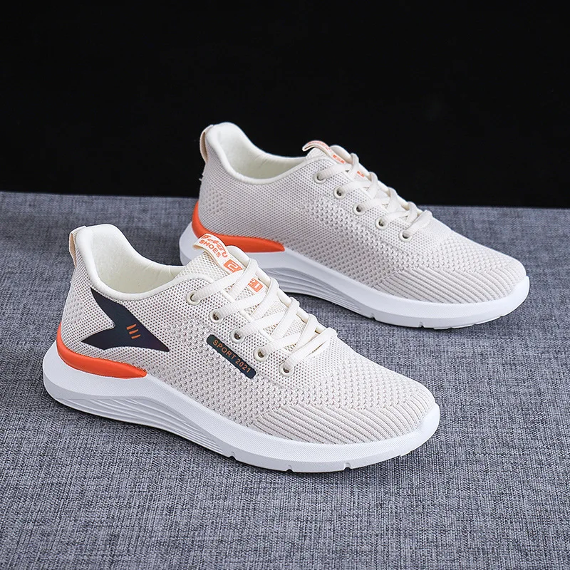 

Spring 2021 motion Flying weaving Women's Shoes Casual men running shoes Breathable flat bottom training shoes zapatillas hombre