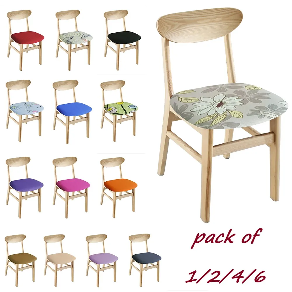 Напечатанный Чехол для кухонного стула жаккардовые Защитные чехлы сидений