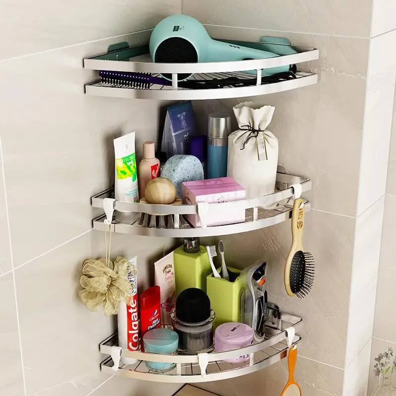 Неперфорированная угловая кухонная полка из нержавеющей стали настенная