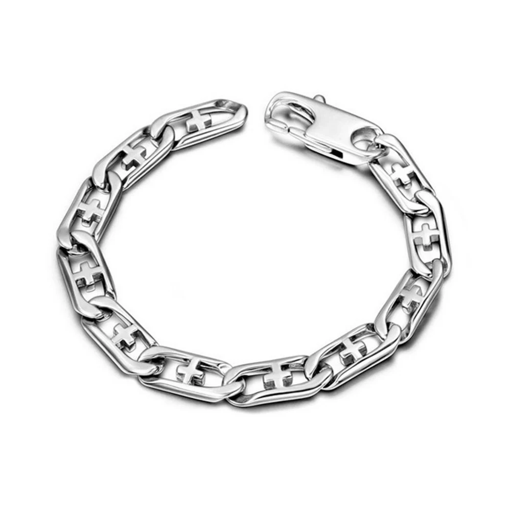 Браслет из нержавеющей стали с вырезами ширина 8 1 мм Длина дюймов мужские и