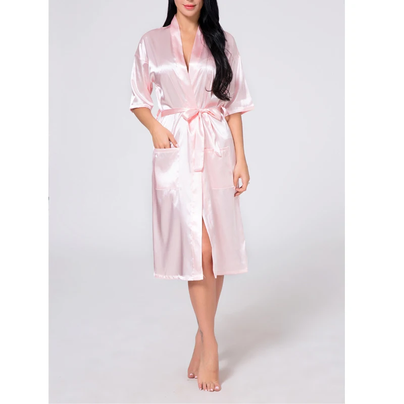 Женское платье Горячая Распродажа ночнушка из искусственного шелка с короткими