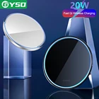 Беспроводное зарядное устройство GYSO 20 Вт Qi для iPhone 12 11 Pro Xs Max Mini X Xr 8, Индукционная Беспроводная зарядная панель для Samsung Xiaomi