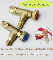 new arrived r410 refrigeration charging adapter for 14 sae male to 516 famale safety adaptor