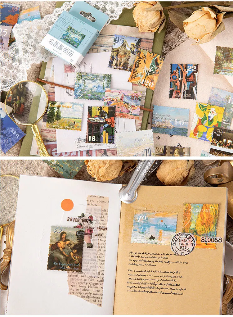 45pcs Shine English Blessing Memo Pad Plaids Lines Note Sticky Paper Stationery Planner Sticker Notepad School Supplies