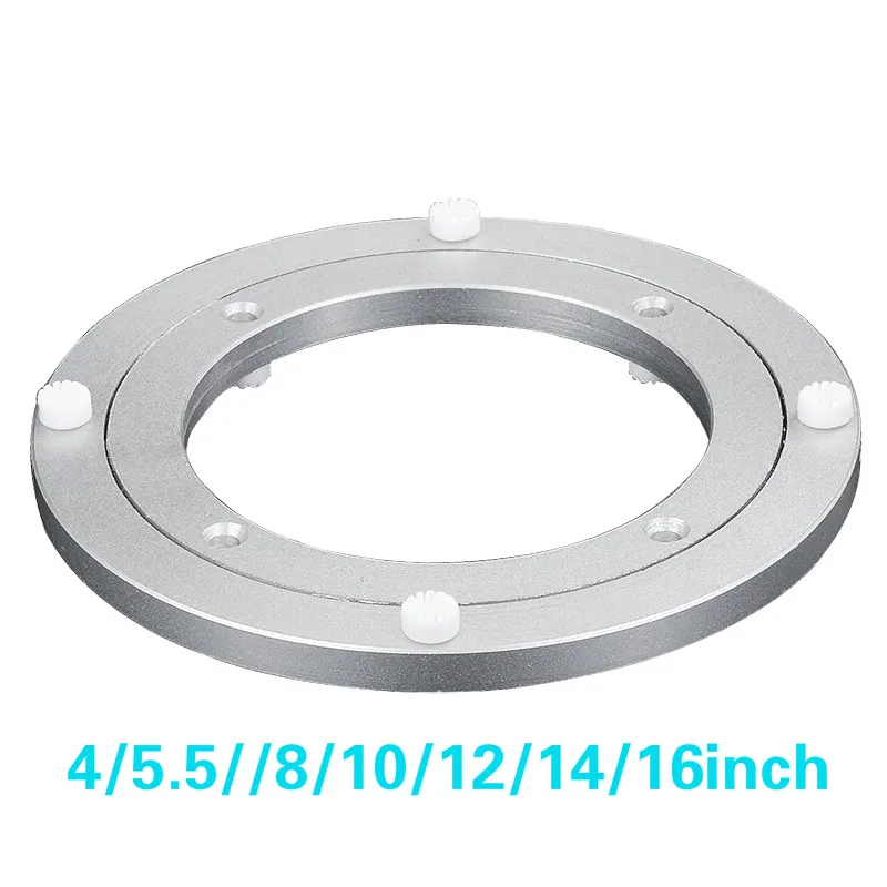 6 Sizes Round Shape Turntable Plate Table Smooth Swivel Rotating Table Aluminium Alloy Rotating Bearing  Lazy Susan Turntable