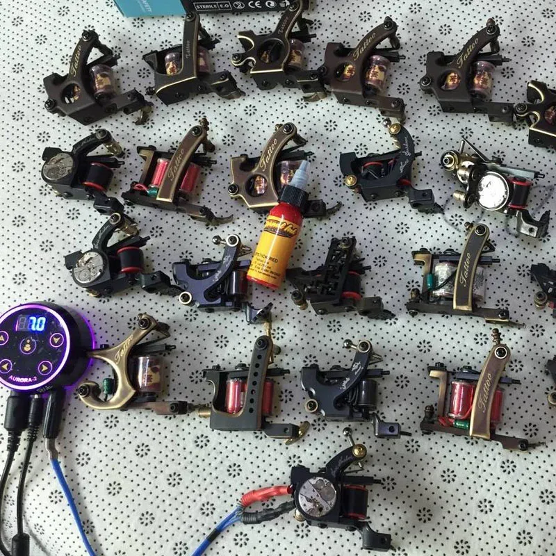 Высококачественная катушечная тату машинка пистолет для татуировки 12 машинок