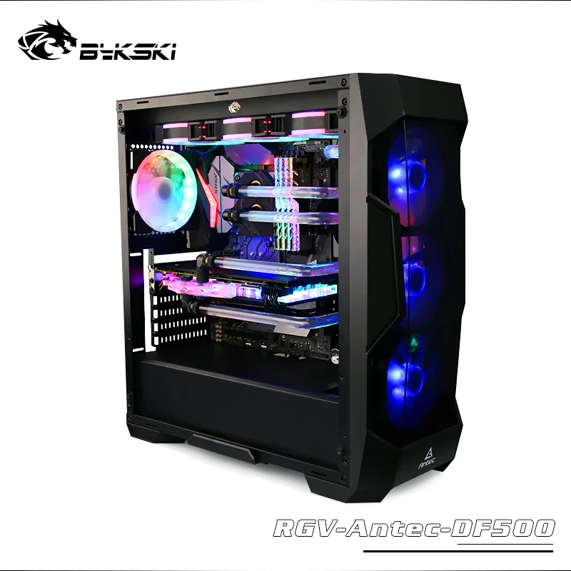 Bykski водная доска прямоугольная Antec DF500 резервуар для воды акриловый rgb чехол для компьютера охлаждающий резервуар RGV-Antec-DF500