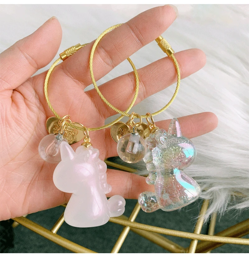 Новый креативный Прозрачный кристаллический одноугольный брелок для ключей