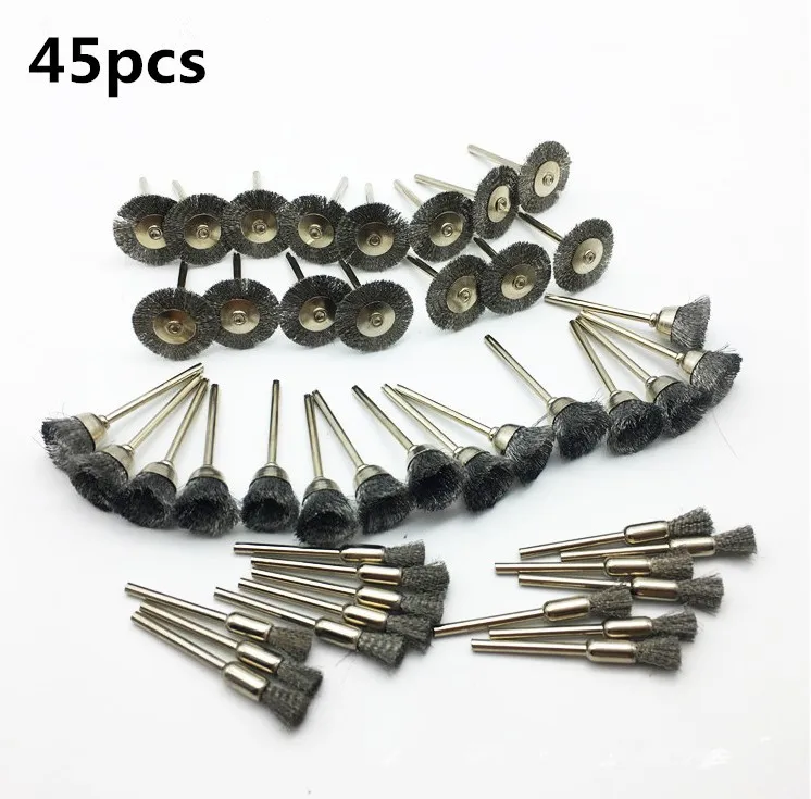 Dremel аксессуары из нержавеющей стали щетки колеса провода Набор для мини дрель Шлифовальные вращающиеся инструменты Dremel щетка