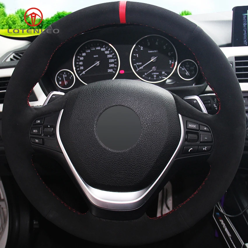 LQTENLEO черная замшевая ручка сделай сам для BMW 4 серии 420d 420i 428i 430i 435i 440i F32 F33 F36 2013