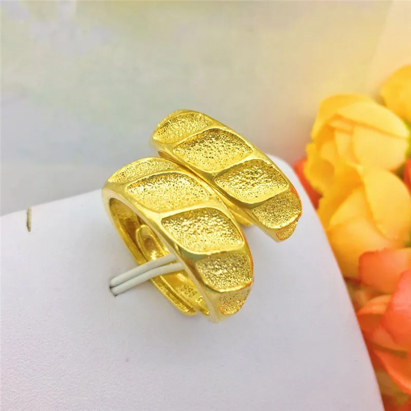 

Роскошное Золотое 14K желтое кольцо для пары мужчин женщин обручальное ювелирное изделие регулируемое Золотое кольцо подарки на годовщину день рождения мужчины