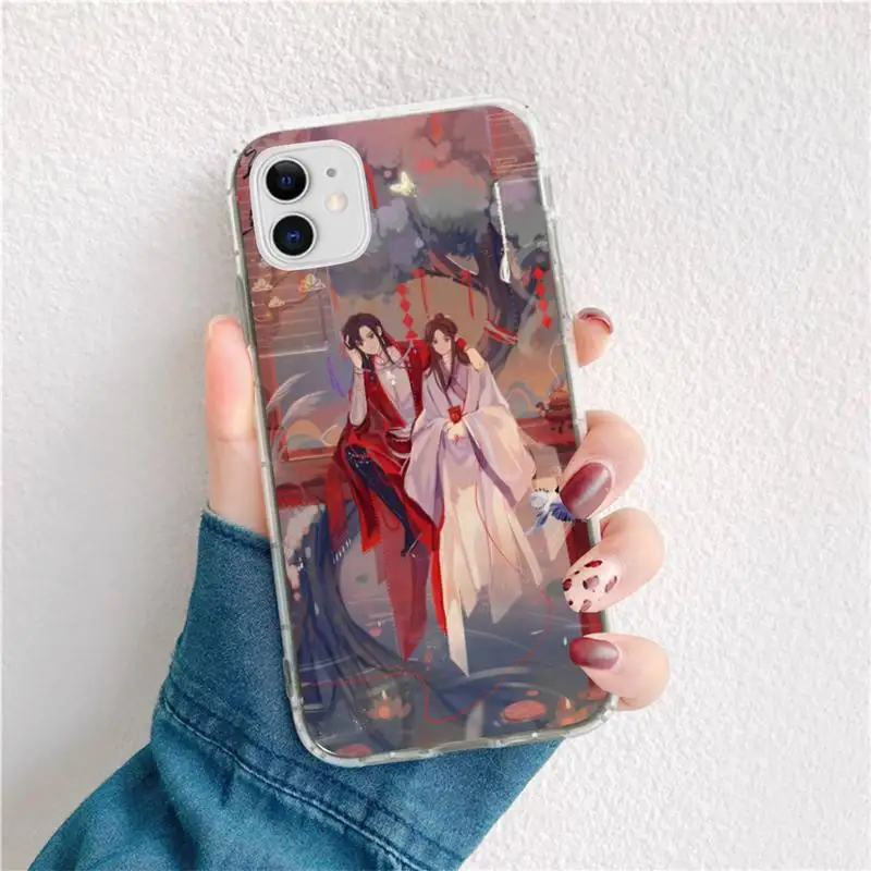 usakpgrt tian guan ci fu painted shell phone case for iphone 12 pro max 11 pro xs max 8 7 6 6s plus x 5s se 2020 xr cover free global shipping