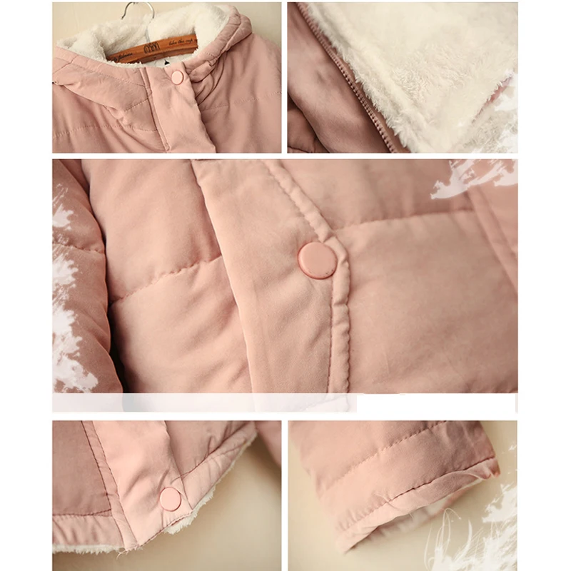 Jacket Women New Women Parkas Autumn Winter Cotton Warm with A Hood Parka Jacket Casual Wool Clothing Outerwear  Winter