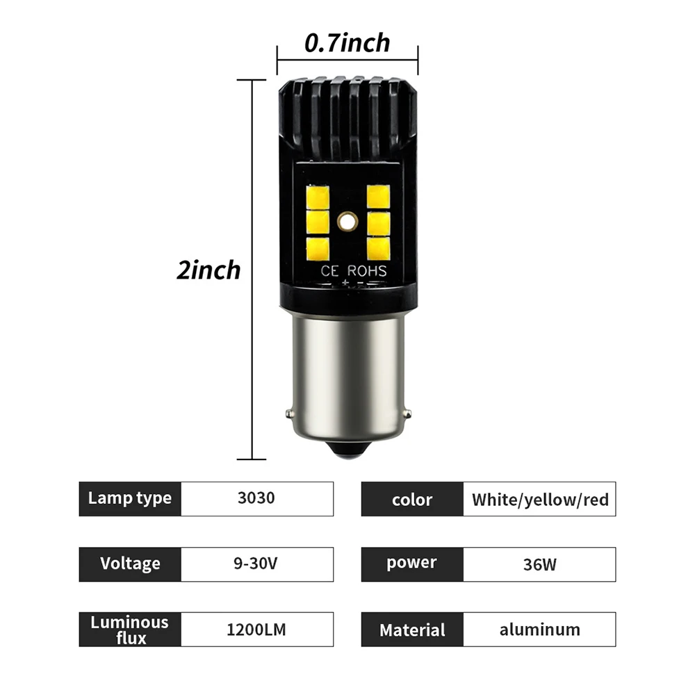 Стоп-сигнал заднего хода светодиодный светильник для автомобиля 1156/1157 3030 12