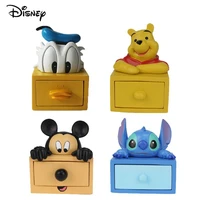 disney mickey mouse donald duck stitch pooh figures model toy cartoon doll home decoration jewelry storage box children gift