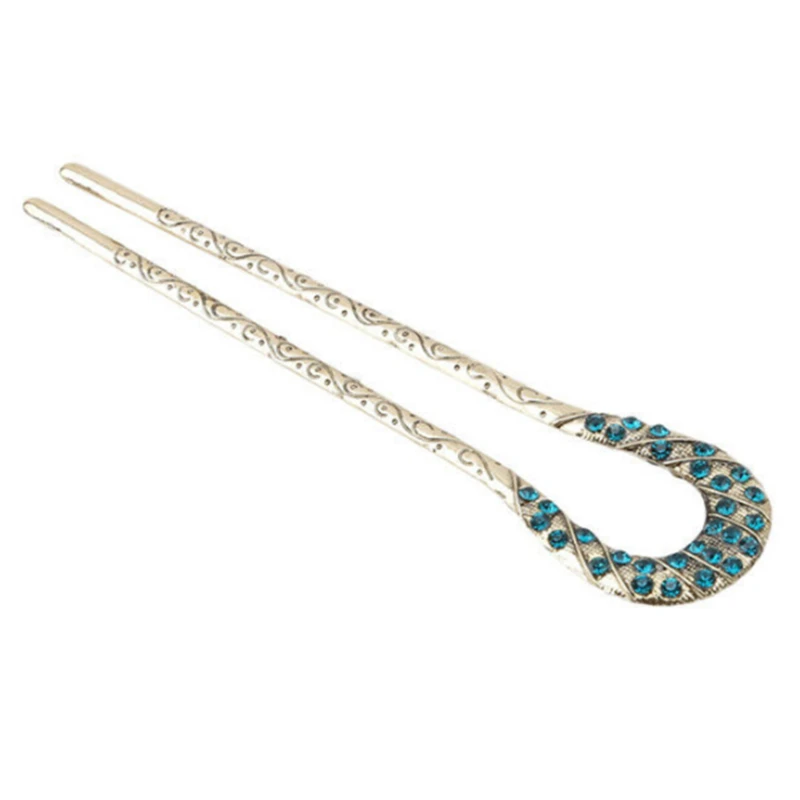 

U-Shape Chopstick Vintage Hair Sticks Retro Style Hair Styling Tools For Women Lady Hairpin Bun Tool Headwear