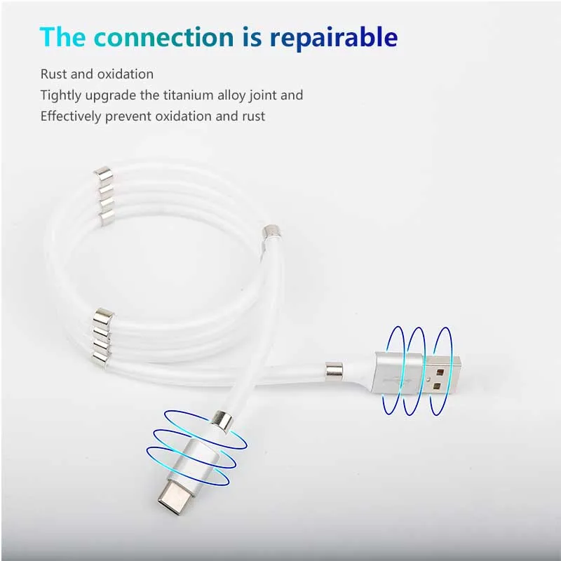 Тип C USB кабель для Samsung Huawei Xiaomi Магнитный присоска передачи данных зарядное