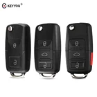 Раскладной чехол KEYYOU для автомобильного ключа-пульта для VW polo passat b5 B6 Tiguan Golf 4 5 Seat Skoda HU66 Blade