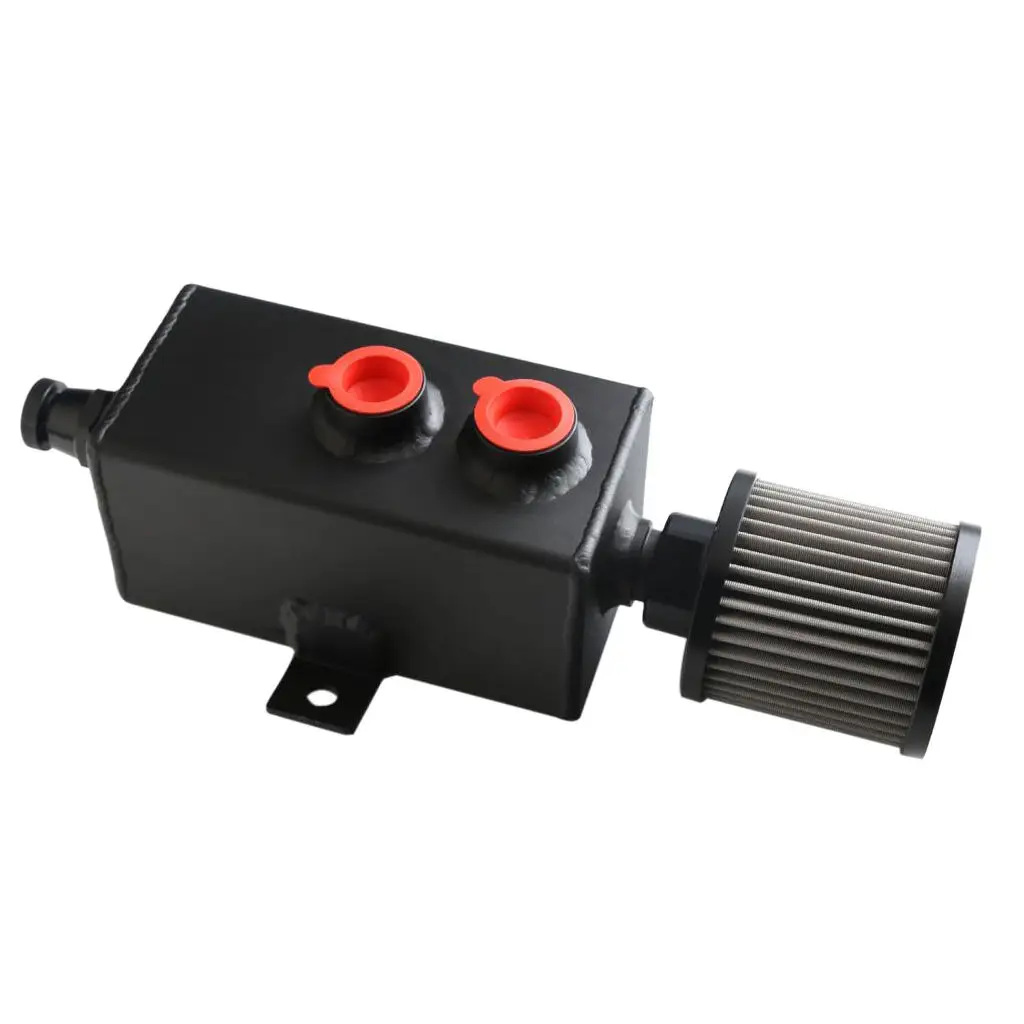 Universal Aluminum Oil Catch Can Polish Baffled Reservoir Tank with Breather Filter 160*80*80mm | Автомобили и мотоциклы
