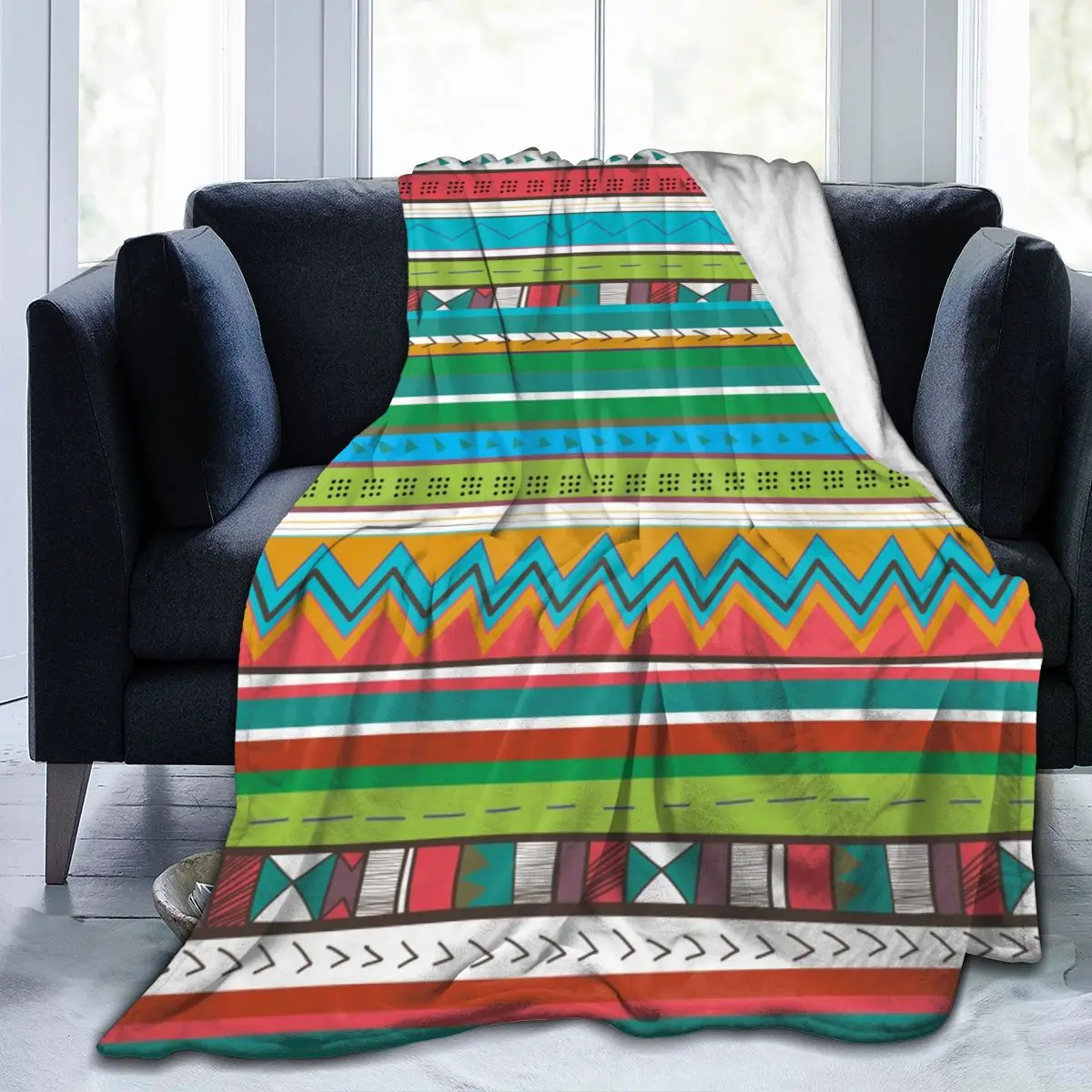 

Abstract Geometric Mosaic Vintage Ethnic Seamless Super Soft Fleece Throw Blanket For Couch Bed Dropship Blankets Drop ship