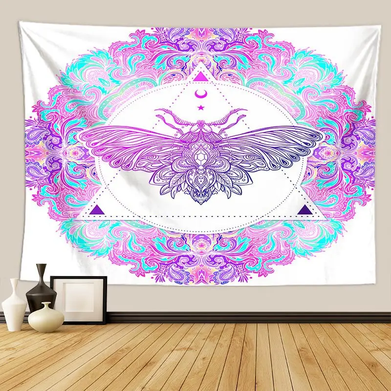 

Animal Tapestry Wall Hangings Witchcraft Tapestry Hippie Dormitory Decoration Psychedelic Tapestry Lace Mandala Tapestry